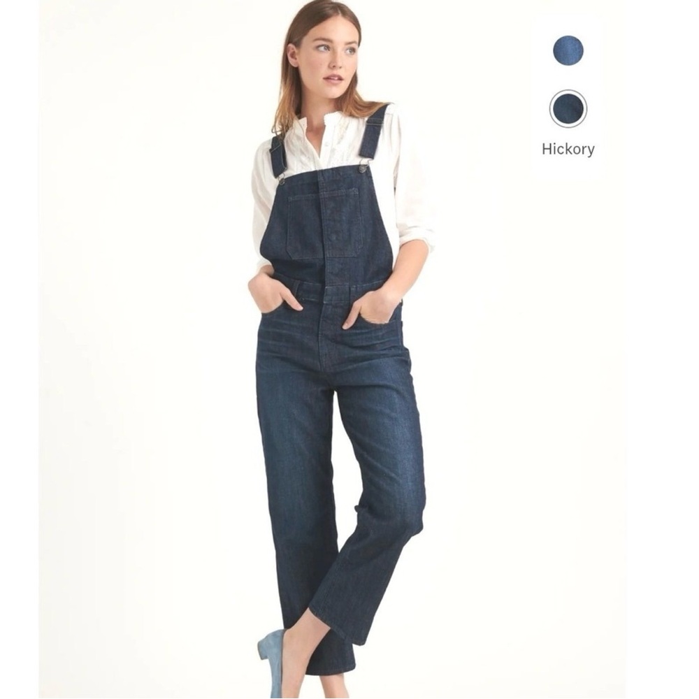 Lucky Brand‎ Jeans Overalls 12 31 Bridgette Straight Leg Dark NWT Button Fly